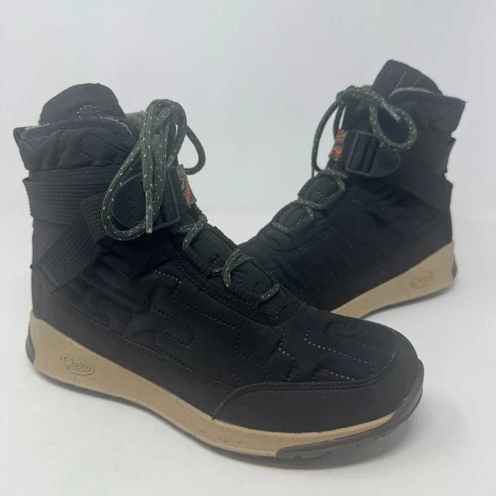 Chaco Borealis Quilt Waterproof Boots Black JCH107466 Women's Size 9